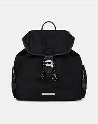 Karl Lagerfeld - Ikon Nylon Small Flap Backpack