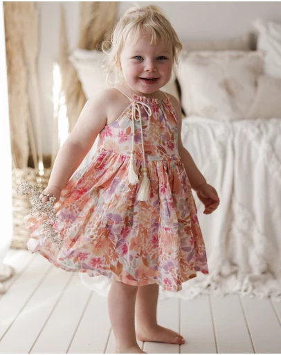 WITH LOVE FOR KIDS - Cotton Muslin Dress - Babies - Kids