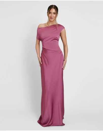 Six Stories - Asymmetric Satin Bridesmaid Dress