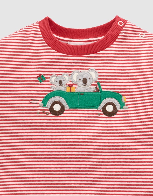 Purebaby - Christmas Striped Growsuit-Kids-Babies