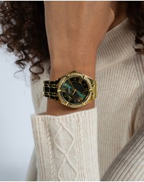 GUESS - Guess Cosmo Gold & Green Ladies Watch