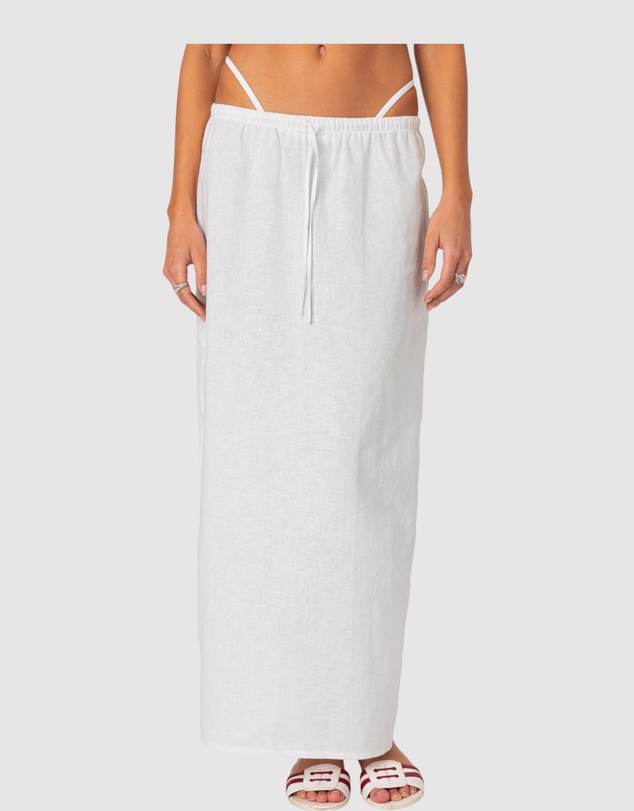 EDIKTED - Rayla Linen Look Maxi Skirt