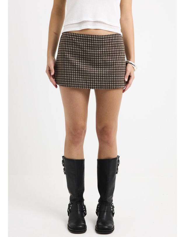 Insight - Annie Puckered Check Skort
