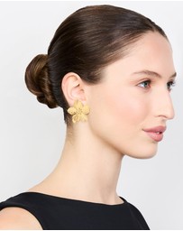 Lovisa - Waterproof Gold Plated Stainless Steel Textured Flower Stud Earrings