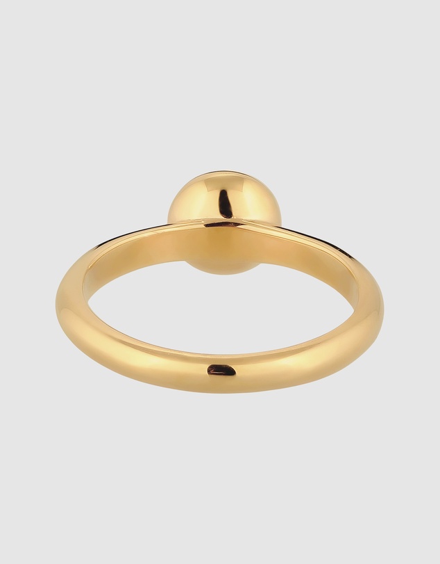 Elli Jewelry - Ring Agate 925 Sterling Silver Gold-Plated