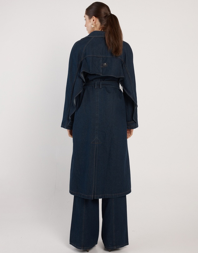 Fate + Becker - Koa Denim Trench Coat