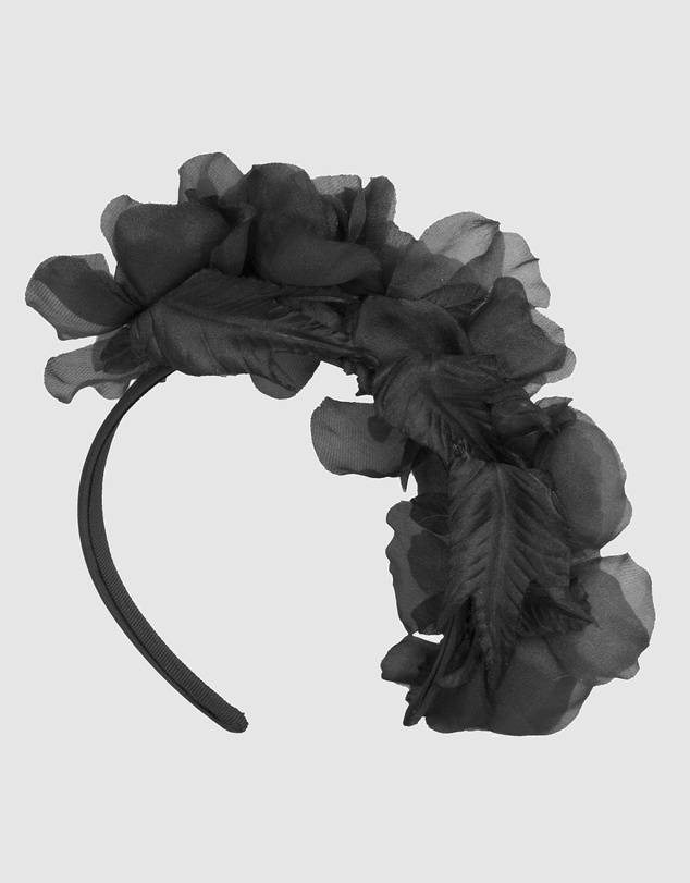 Max Alexander - Black Flower Headband Fascinator