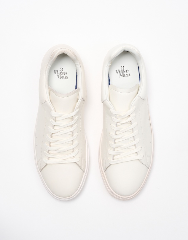 3 Wise Men - 3 Wise Men Nicks White Leather Sneaker