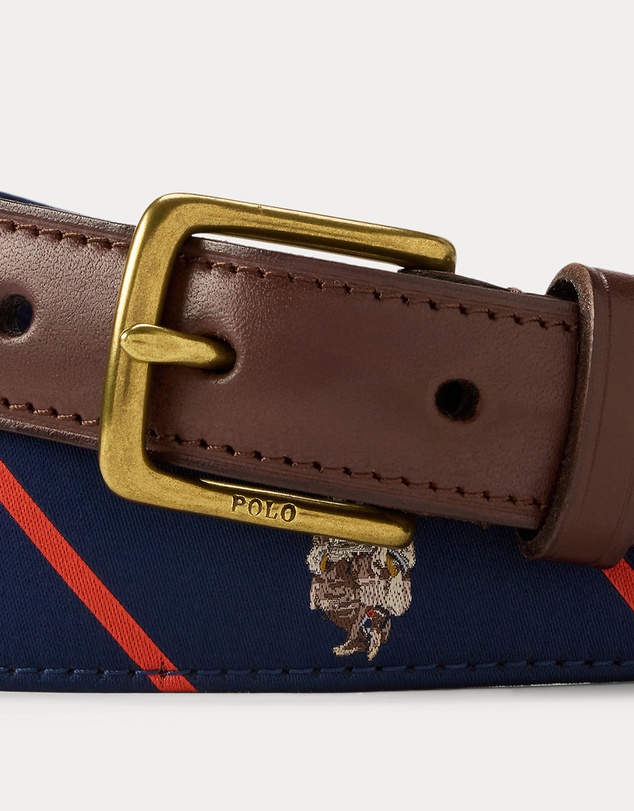 Polo Ralph Lauren - Polo Bear Leather-Trim Belt