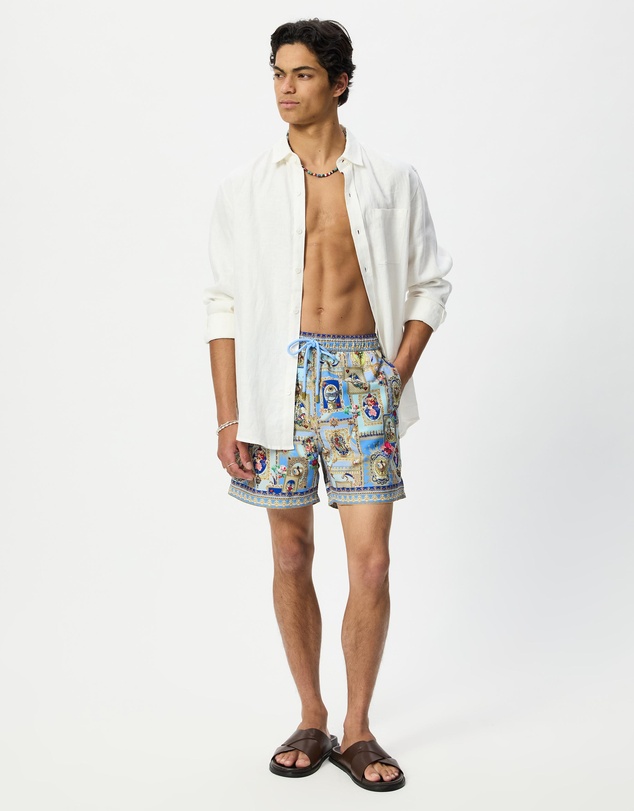 Camilla - Mid Length Boardshort With Elastic Waist
