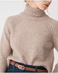 Forcast - Jada Notch Hem Turtleneck Knit