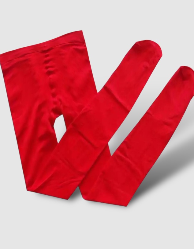 High Heel Jungle - Cherry Red Luxe Opaque Tights