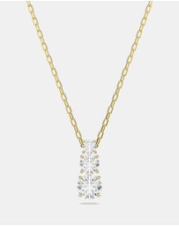 Swarovski - Stilla Attract Pendant, Round Cut, White, Gold-tone-Plated