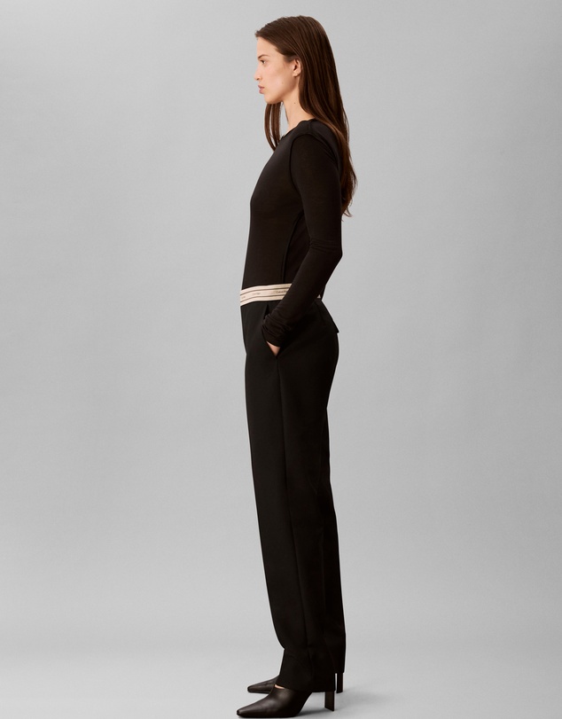 Calvin Klein - Wool Logo Waistband Pants