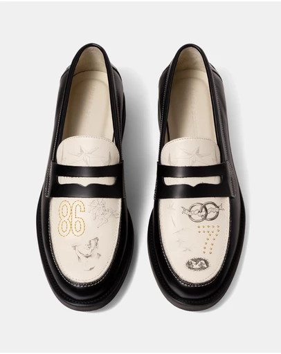 Duke + Dexter - Wilde Midnight Chateau Sketch Penny Loafers