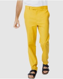 Justin Cassin - Parish Straight Linen trouser
