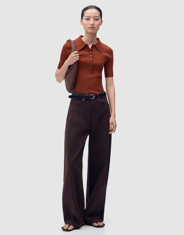 M.N.G - Polo-Neck Ribbed Sweater