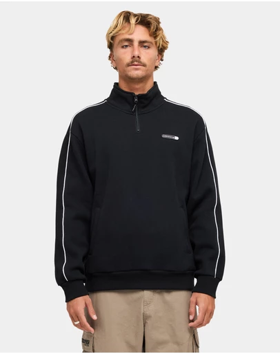 Billabong - Mens Spec Panelled 1/4 Zip Mock Neck Fleece Top