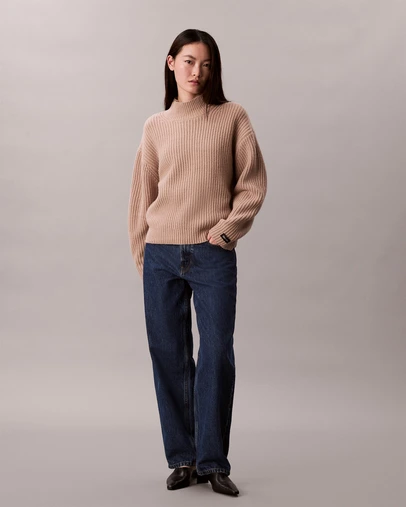 Calvin Klein - Ribbed Chunky Relaxed Turtleneck Jumper