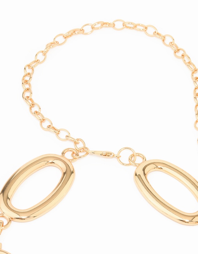 Lovisa - Gold Large Oval & Circle Belt