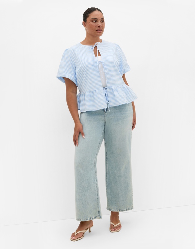 City Chic - Jolie Mini Gingham Top