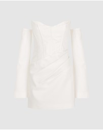Shona Joy - Oakley Strapless Draped Mini Dress