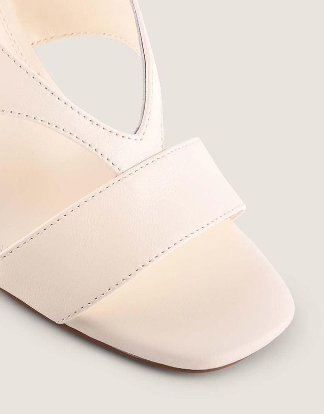 Shelly Shen - BRONTE HIGH SANDALS WHITE LEATHER