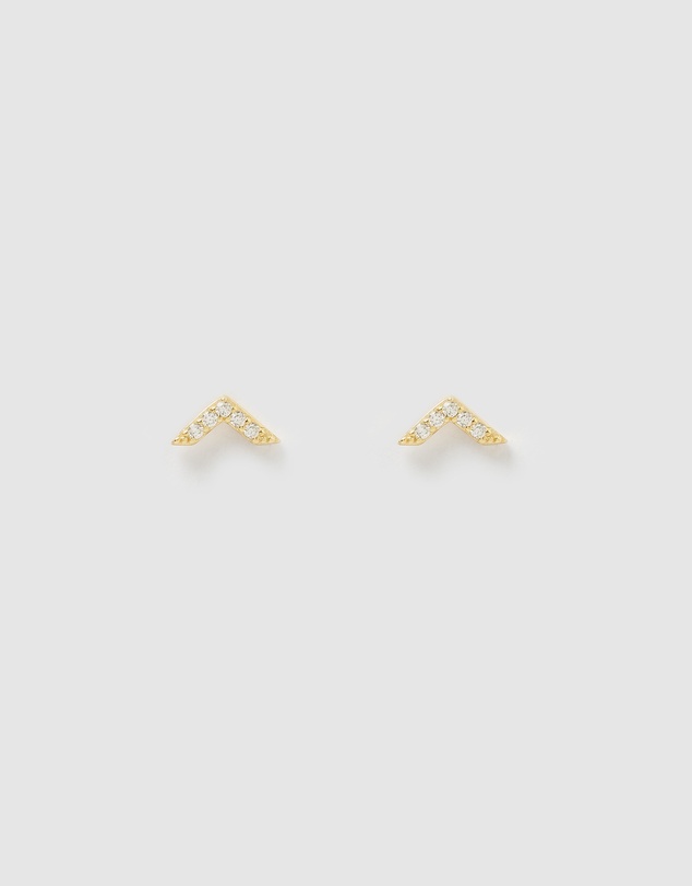 Arms Of Eve - Arrow Gold Stud Earrings