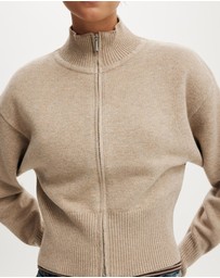 Cotton On - Lotus Cinched Zip Knit