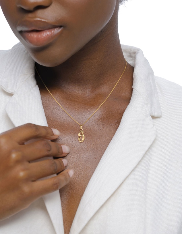 Elli Jewelry - Bubble Letter S Necklace in Gold-Plated 925 Silver