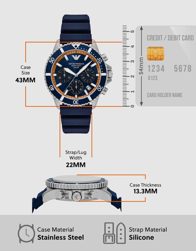 Emporio Armani - Blue Chronograph Watch