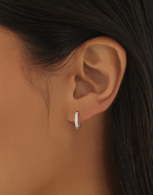 The Silver Collective - Jet Earrings Silver
