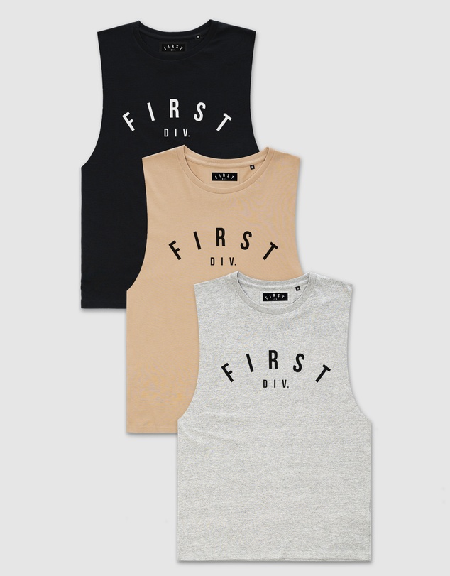 First Division - 3-Pack Core Logo Tank