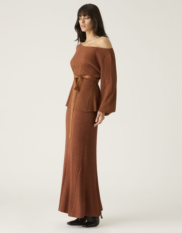 MOS The Label - Scarlet Knit Pattern Top