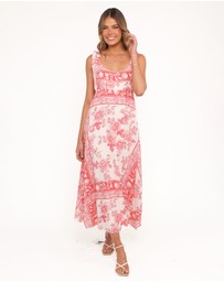 Petal & Pup - Valara Tie Shoulder Maxi Dress - Rose Tile