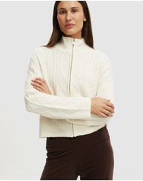 Cotton On - Double Zip Cable Bomber