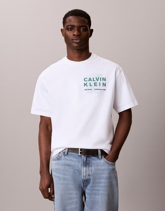 Calvin Klein Jeans - Palm Leaf Logo Graphic Relaxed T-Shirt