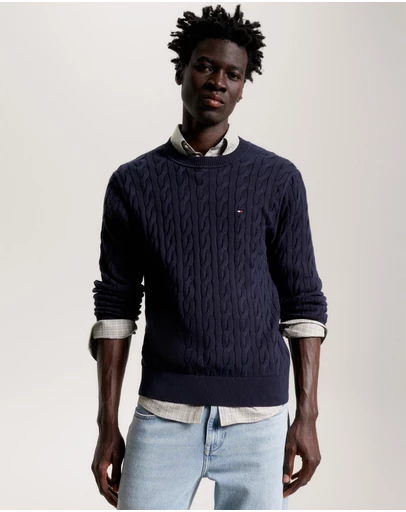 Tommy Hilfiger - Classics Cable Knit Crew Neck Jumper