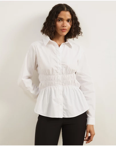 Atmos&Here - Tilly Gathered Waist Shirt