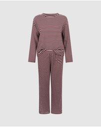 Hunkemoller - Long Sleeve Cotton Jersey Stripe PJ Set