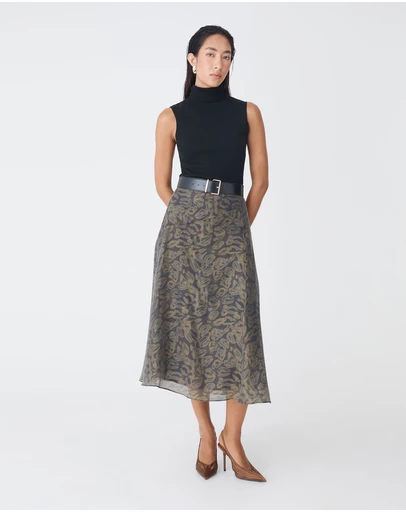 Forcast - Imogen Printed Panel Skirt