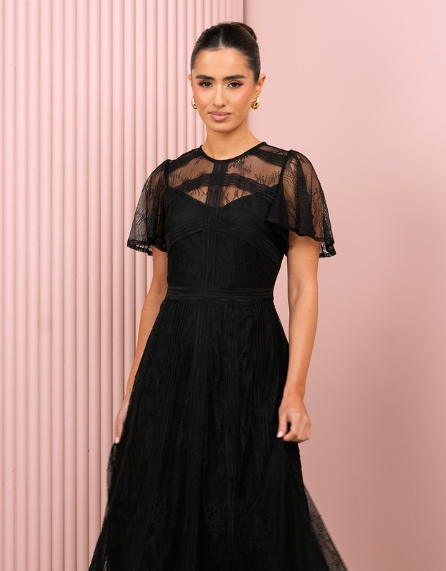 Azzurielle - Luna Flutter Sleeve Maxi Dress