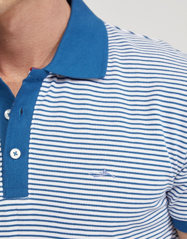 Oxford - Mack Cotton Pique Striped Polo
