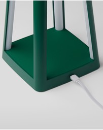 Lexon - Lexon Lantern Portable Lamp With Built-In Wireless Charger - Green