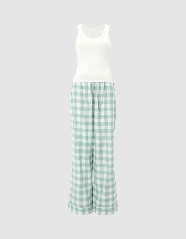 KBX - Gingham Long Pyjama Set