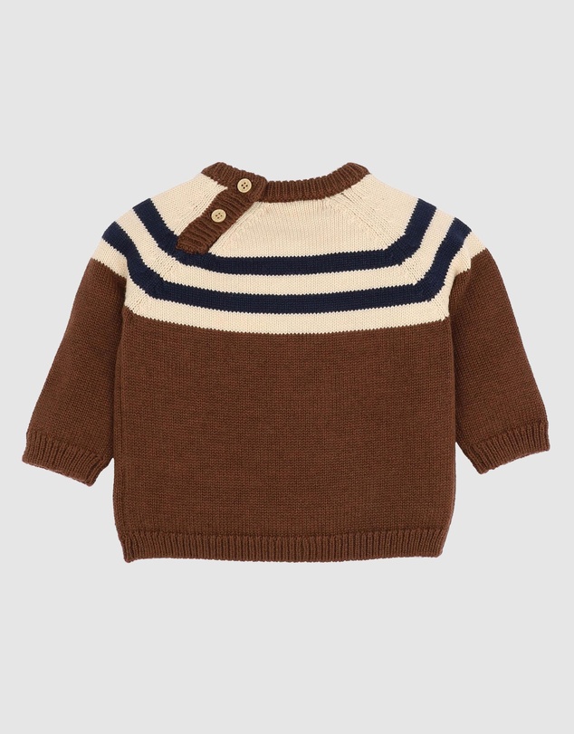 Bebe by Minihaha - Jake Raglan Stripe Knitted Jumper - Babies