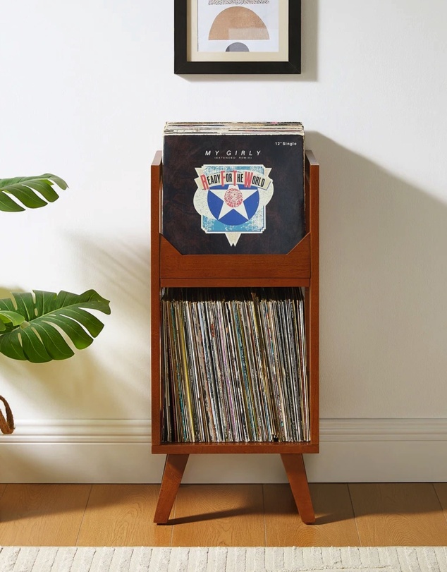 Crosley - Crosley Asheville Small Vinyl Storage Stand – Walnut