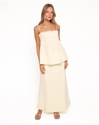 Petal & Pup - Elena Cotton Maxi Skirt - Butter Yellow