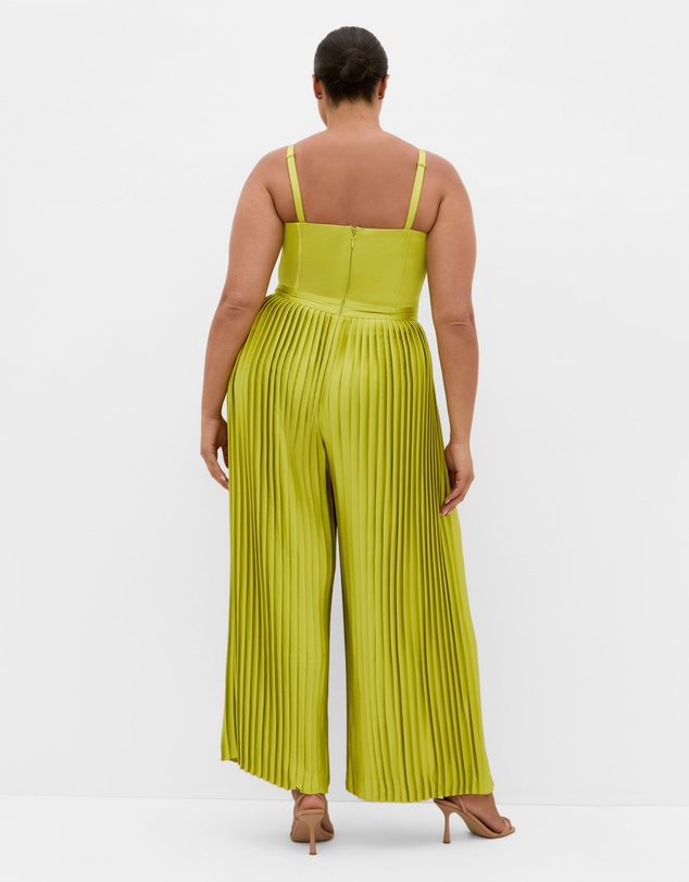 City Chic - Palazzo Pleat Jumpsuit