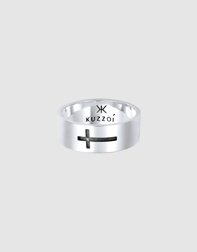 Kuzzoi - ICONIC EXCLUSIVE - Cross Band Ring in 925 Sterling Silver